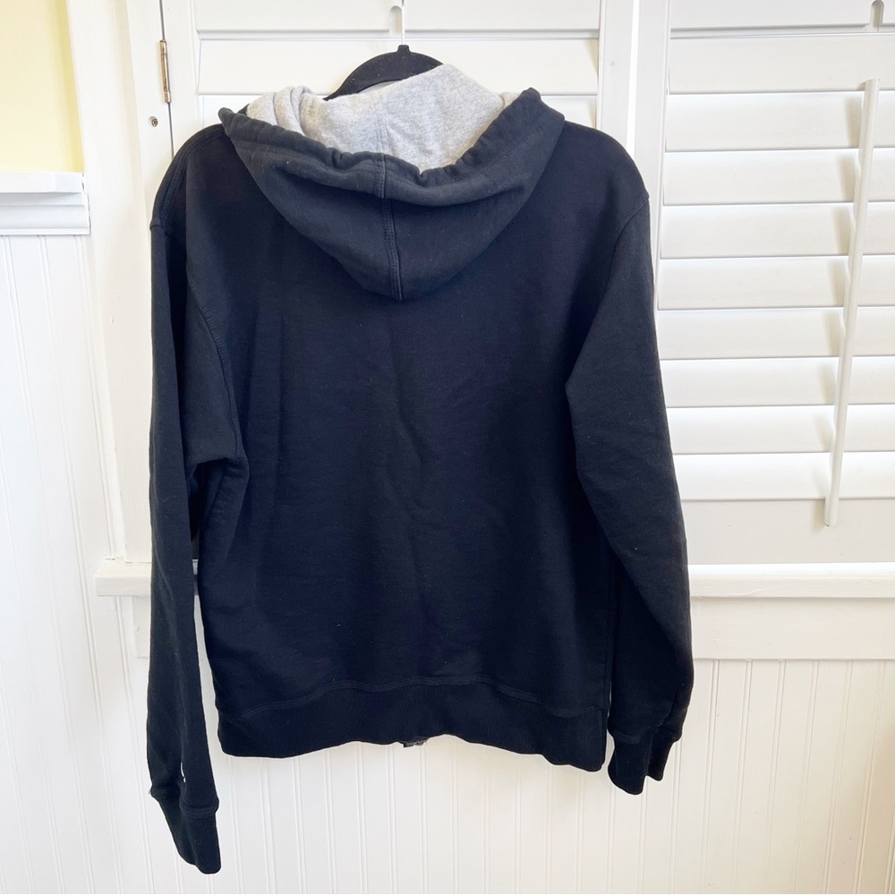 Champion Black Full Zip Hooded Powerblend Fleece Hoodie Jacket Men’s Size Medium - Picture 3 of 5